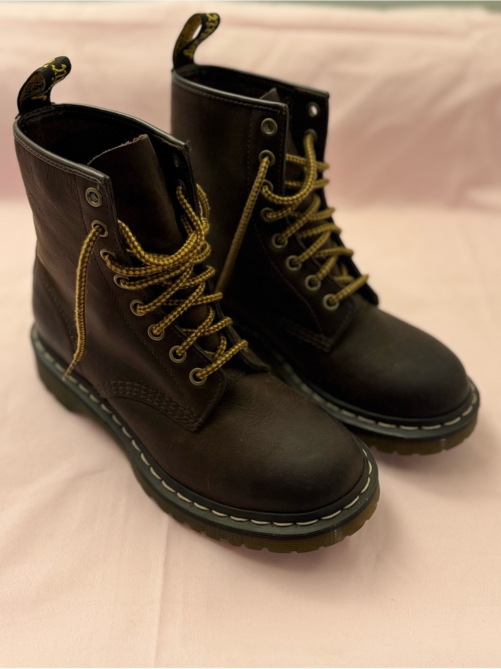 Dr Marten Crazy Horse Leather Lace Up Boots